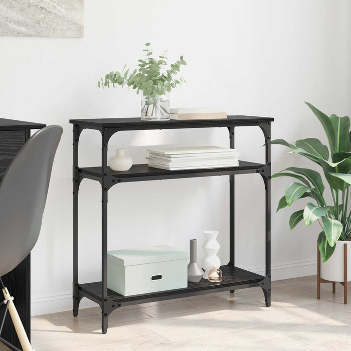 Masă de consolă Stejar Negru 75 x 29 x 75 cm Lemn compozit - WALTI WALTI