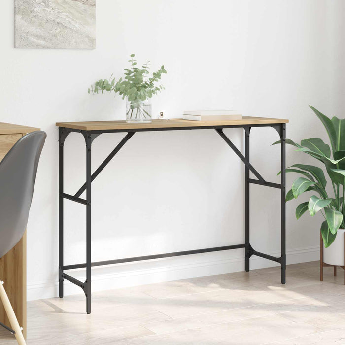 Masă de consolă Stejar Artizanal 100 x 32 x 75 cm Lemn compozit WALTI