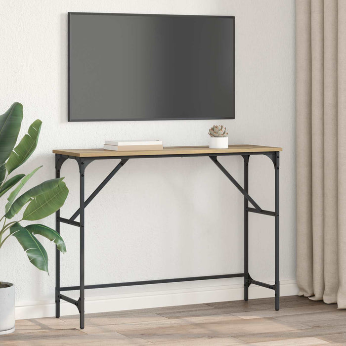 Masă de consolă Stejar Artizanal 100 x 32 x 75 cm Lemn compozit WALTI