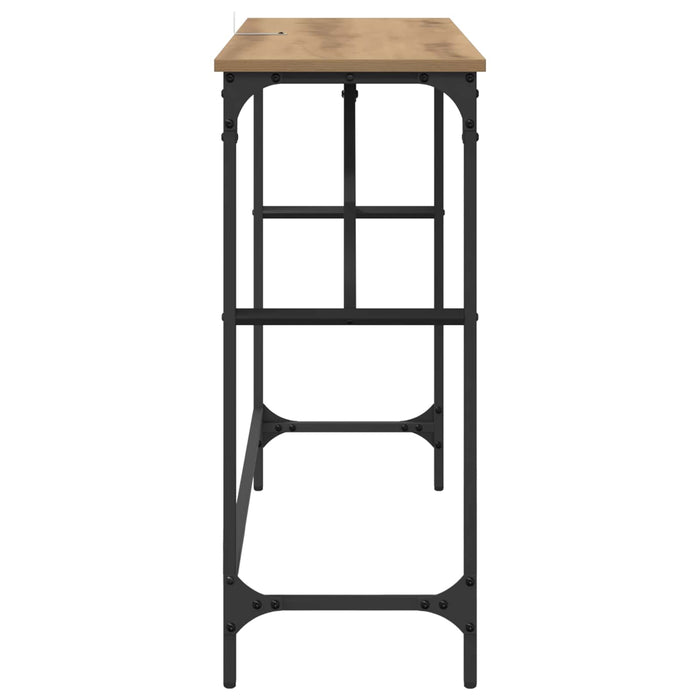 Masă de consolă Stejar Artizanal 100 x 32 x 75 cm Lemn compozit WALTI