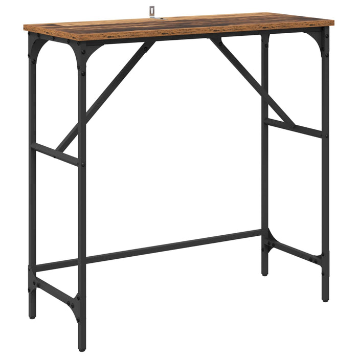 Masă de consolă Lemn vechi 75 x 32 x 75 cm Lemn compozit - WALTI WALTI