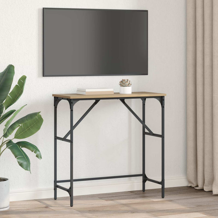 Masă de consolă Stejar Artizanal 75 x 32 x 75 cm Lemn compozit WALTI