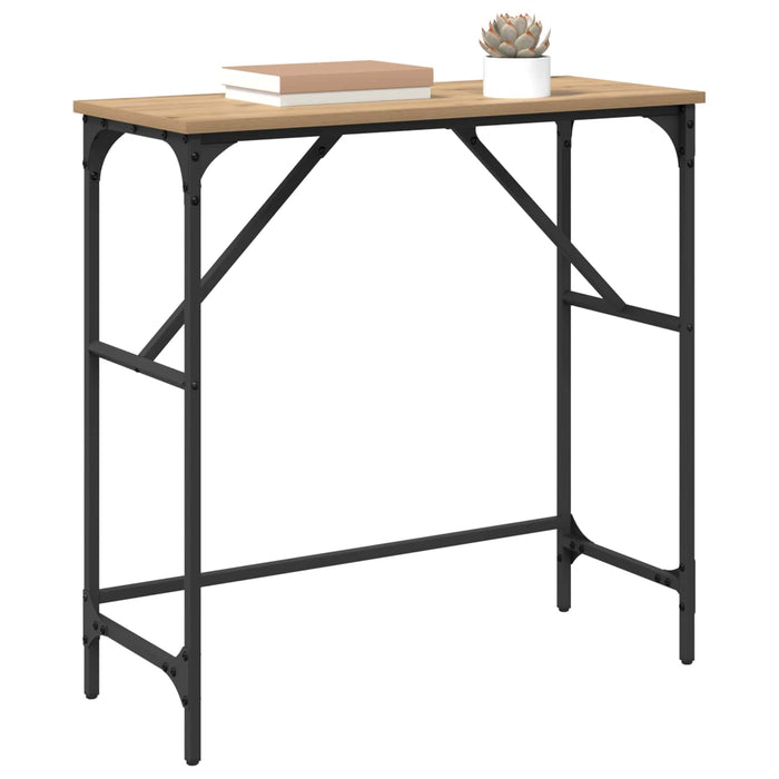Masă de consolă Stejar Artizanal 75 x 32 x 75 cm Lemn compozit WALTI