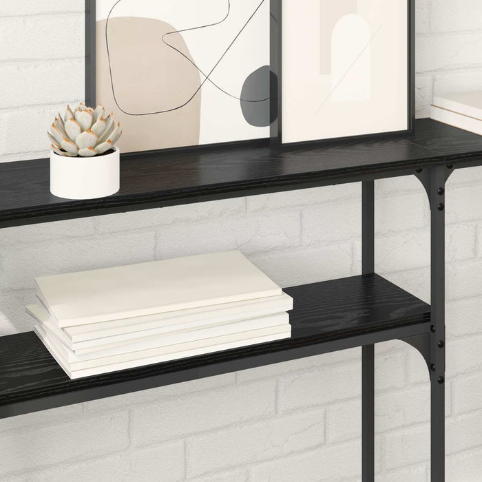 MasaConsole Stejar Negru 146 x 22.5 x 75 cm Lemn compozit - WALTI WALTI