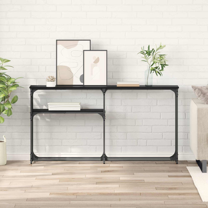 MasaConsole Stejar Negru 146 x 22.5 x 75 cm Lemn compozit - WALTI WALTI