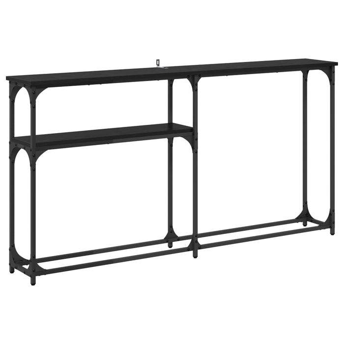 MasaConsole Stejar Negru 146 x 22.5 x 75 cm Lemn compozit - WALTI WALTI