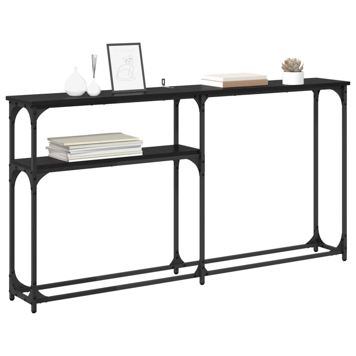 MasaConsole Stejar Negru 146 x 22.5 x 75 cm Lemn compozit - WALTI WALTI