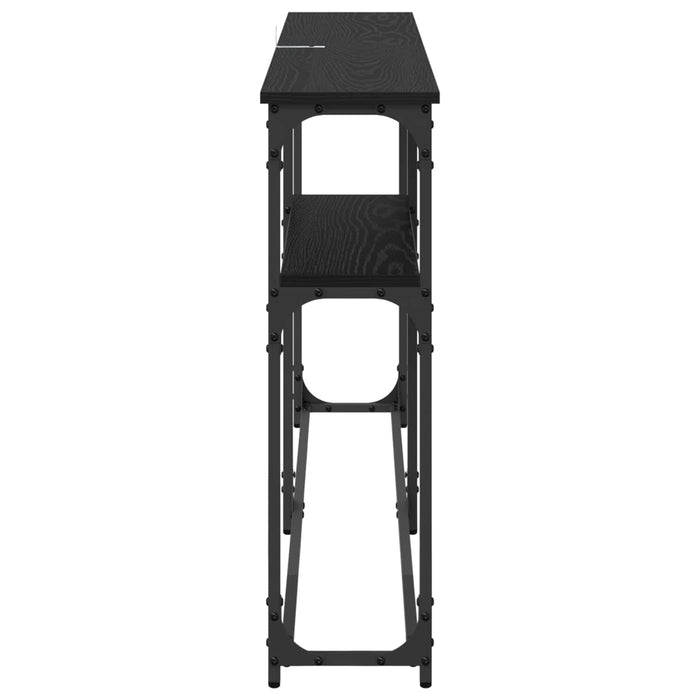 MasaConsole Stejar Negru 146 x 22.5 x 75 cm Lemn compozit - WALTI WALTI