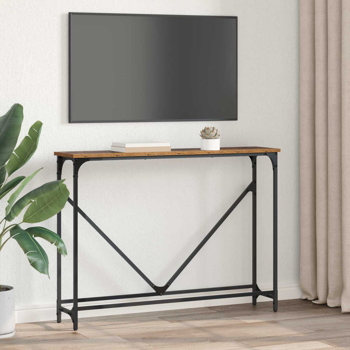 Masă de consolă Lemn Vechi 102 x 23 x 75 cm Lemn compozit - WALTI WALTI