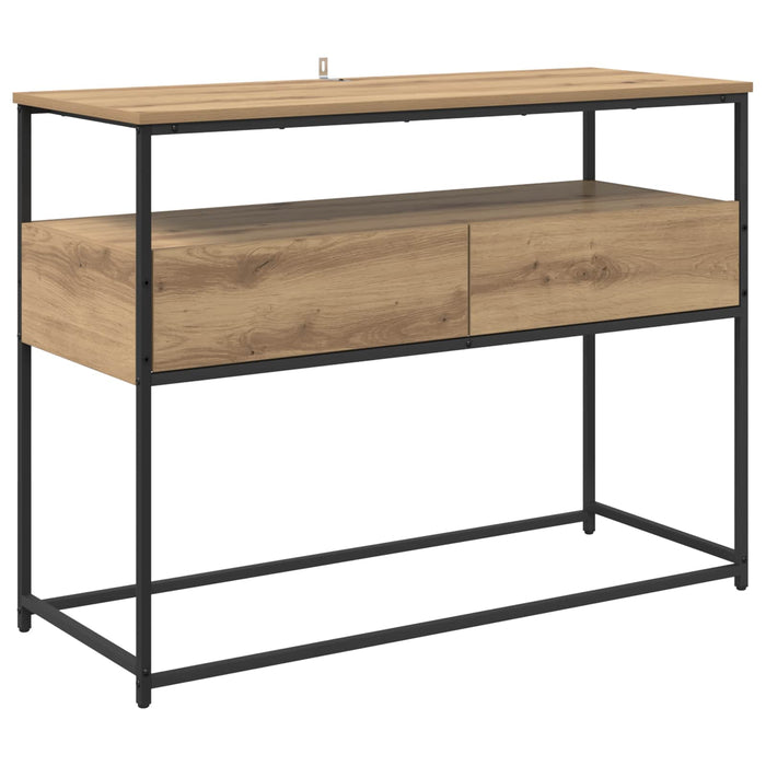 Masă de consolă Stejar Artizanal 100 x 40 x 75 cm Lemn compozit WALTI
