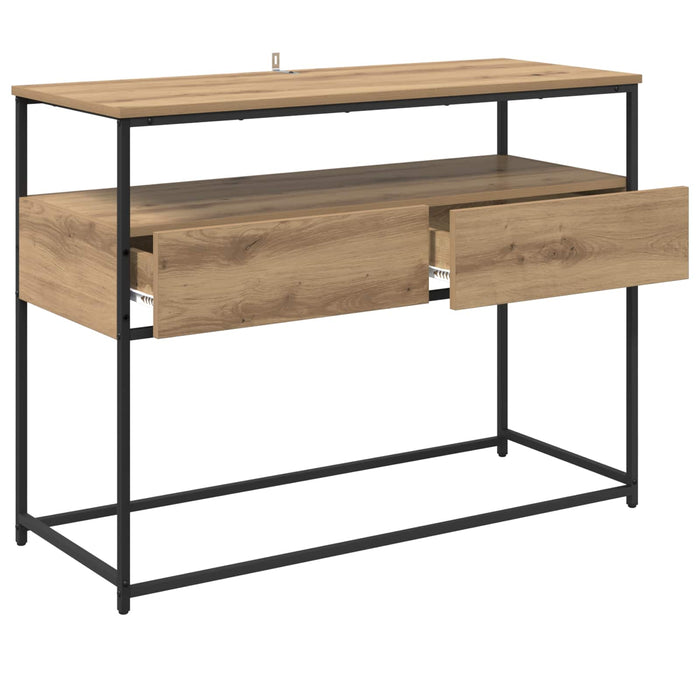 Masă de consolă Stejar Artizanal 100 x 40 x 75 cm Lemn compozit WALTI