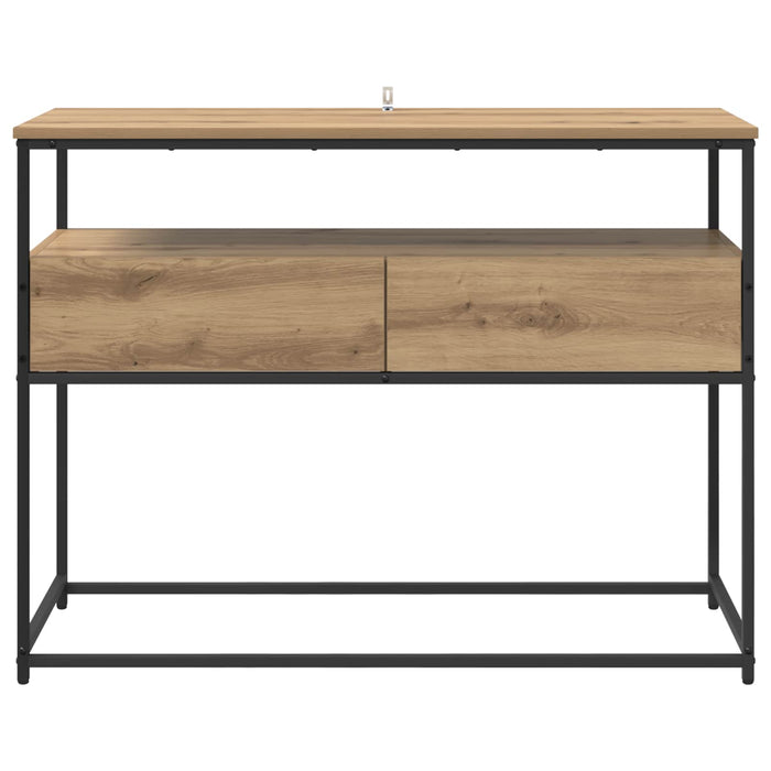 Masă de consolă Stejar Artizanal 100 x 40 x 75 cm Lemn compozit WALTI