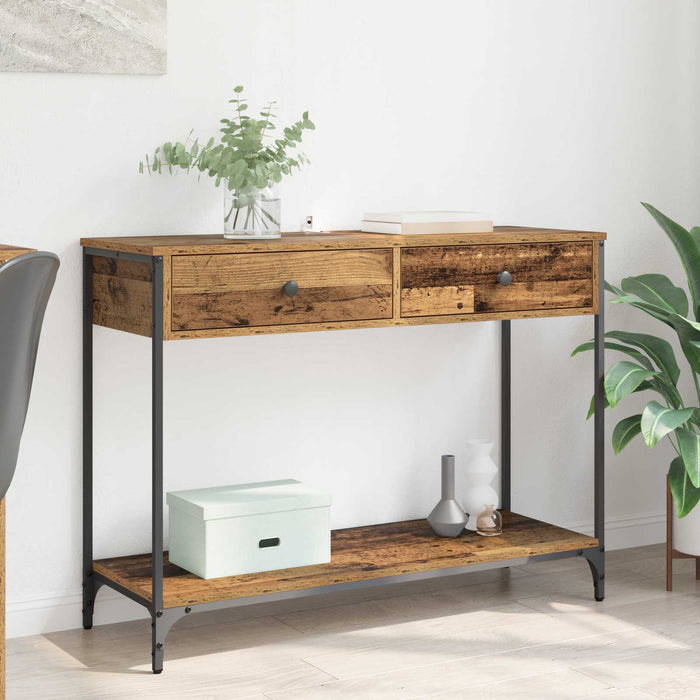 Masă de consolă Lemn Vechi 100 x 34,5 x 75 cm Lemn compozit WALTI