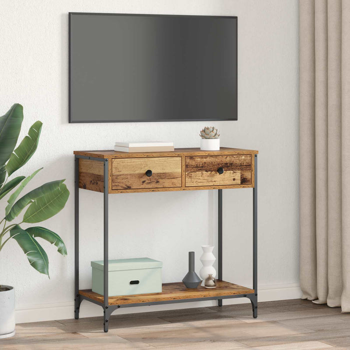 Masă de consolă Lemn Vechi 75 x 34,5 x 75 cm Lemn compozit WALTI