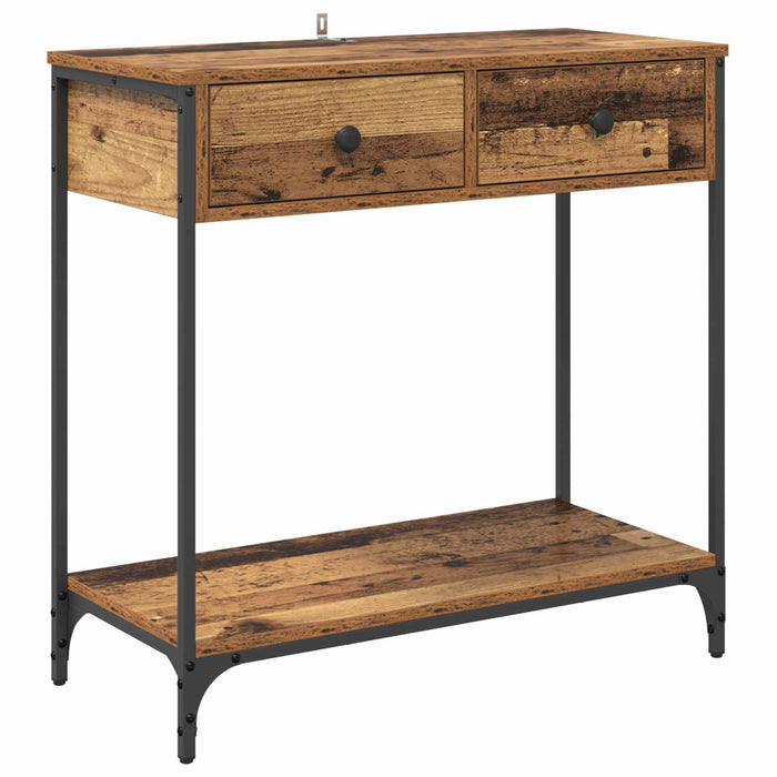 Masă de consolă Lemn Vechi 75 x 34,5 x 75 cm Lemn compozit WALTI