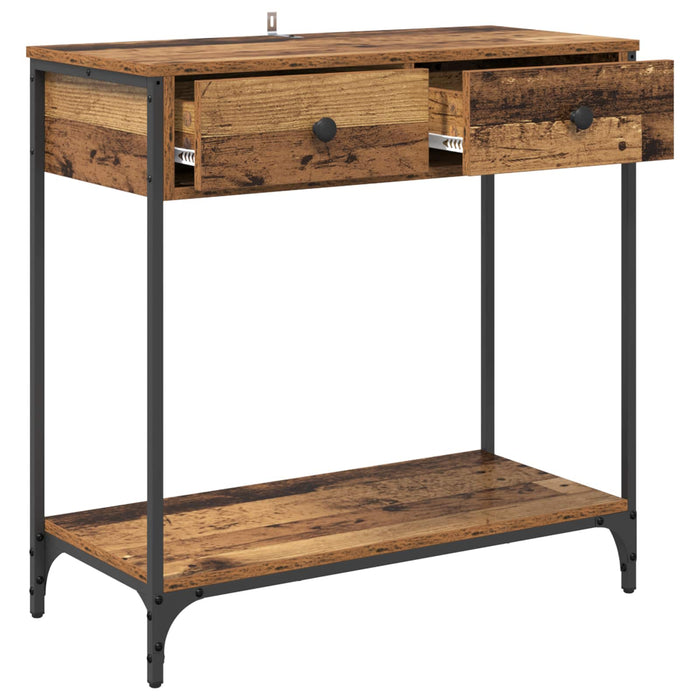 Masă de consolă Lemn Vechi 75 x 34,5 x 75 cm Lemn compozit WALTI