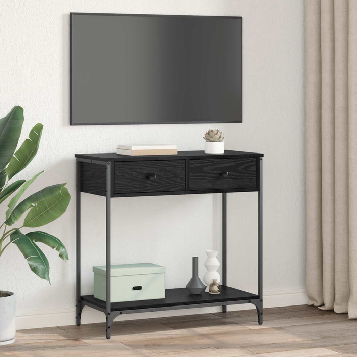 Masă de consolă Stejar Negru 75 x 34,5 x 75 cm Lemn compozit WALTI