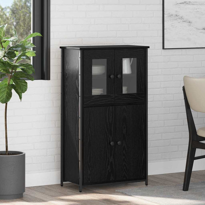 Bufet Stejar Negru 62 x 32 x 106,5 cm Lemn compozit - WALTI WALTI
