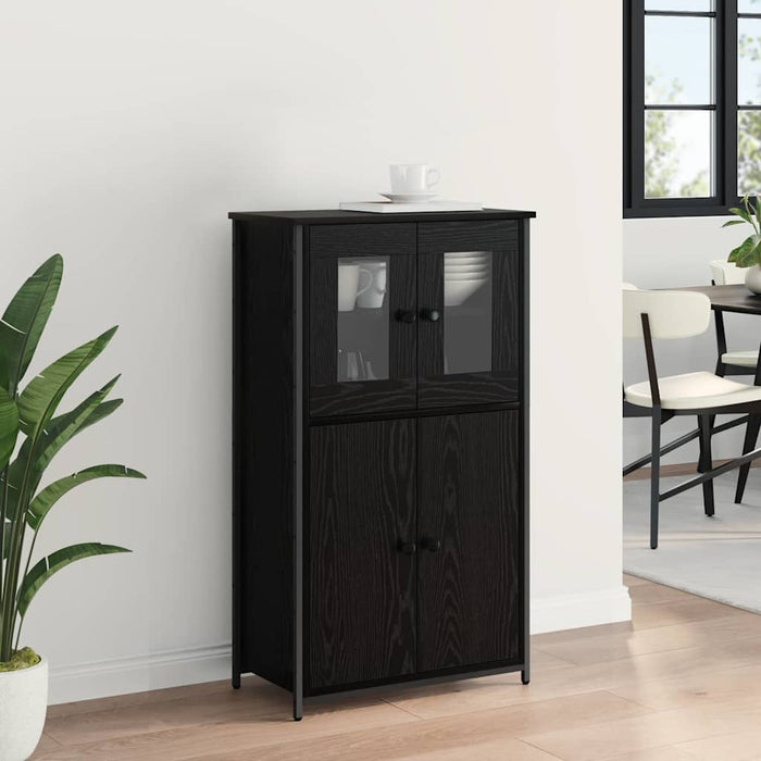 Bufet Stejar Negru 62 x 32 x 106,5 cm Lemn compozit - WALTI WALTI