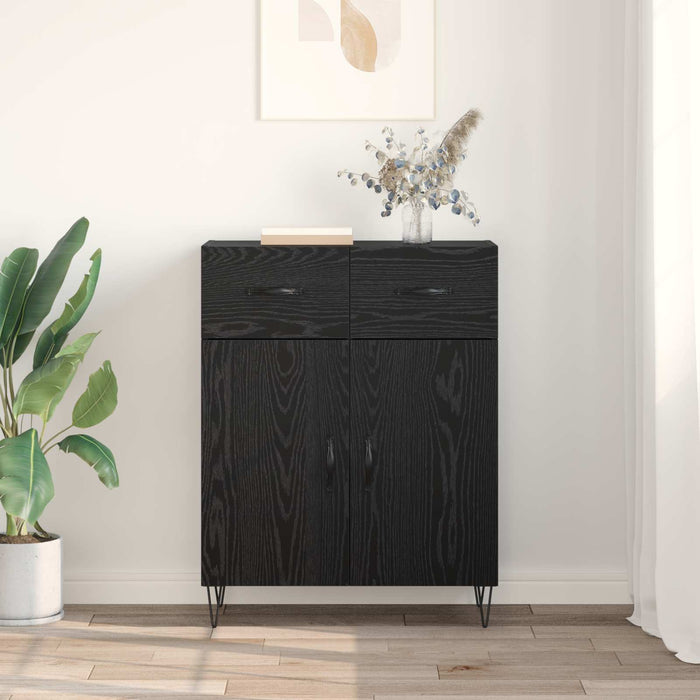 Bufet cu sertar Stejar Negru 69,5 x 34 x 90 cm Lemn compozit - WALTI WALTI