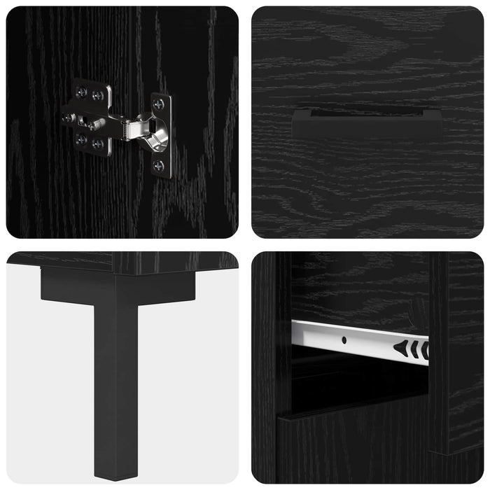 Bufet cu sertar Stejar Negru 69,5 x 34 x 90 cm Lemn compozit - WALTI WALTI