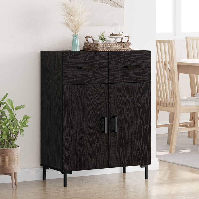 Bufet cu sertar Stejar Negru 69,5 x 34 x 90 cm Lemn compozit - WALTI WALTI