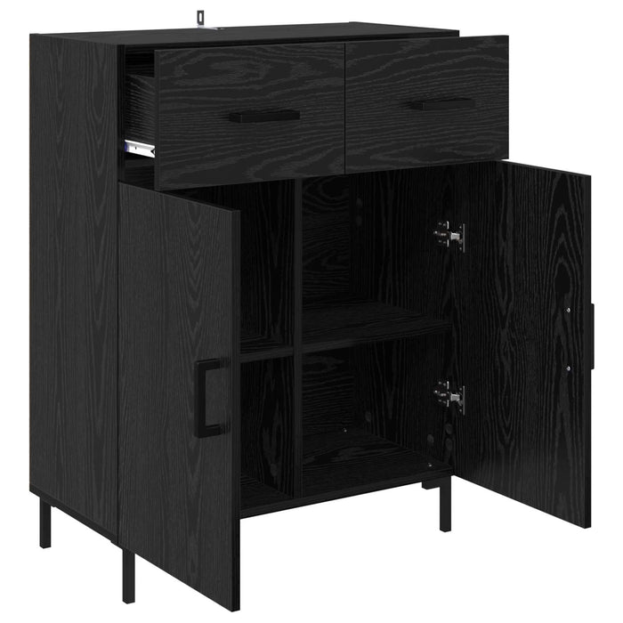 Bufet cu sertar Stejar Negru 69,5 x 34 x 90 cm Lemn compozit - WALTI WALTI