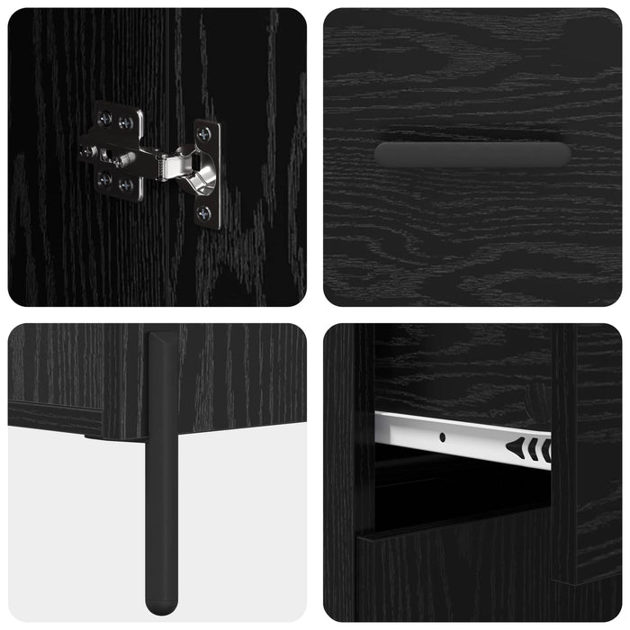Bufet cu sertar Stejar Negru 69,5 x 34 x 90 cm Lemn compozit - WALTI WALTI