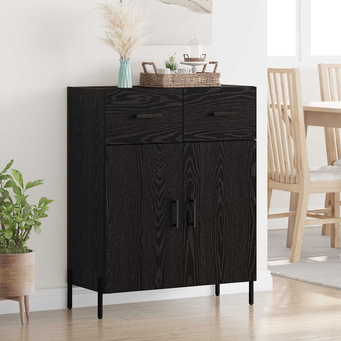 Bufet cu sertar Stejar Negru 69,5 x 34 x 90 cm Lemn compozit - WALTI WALTI
