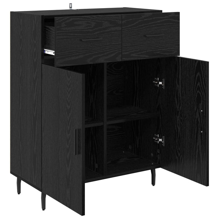 Bufet cu sertar Stejar Negru 69,5 x 34 x 90 cm Lemn compozit - WALTI WALTI
