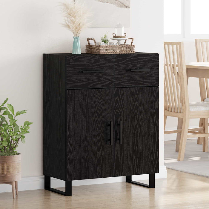 Bufet cu sertar Stejar Negru 69,5 x 34 x 90 cm Lemn compozit - WALTI WALTI