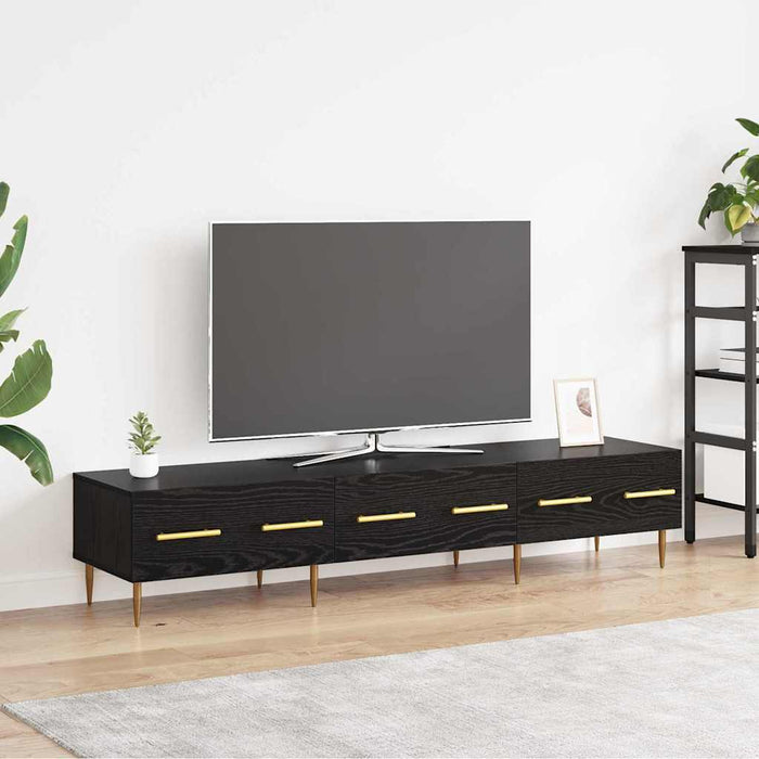 Cabinet TV Stejar Negru 150 x 36 x 30 cm Lemn compozit - WALTI WALTI