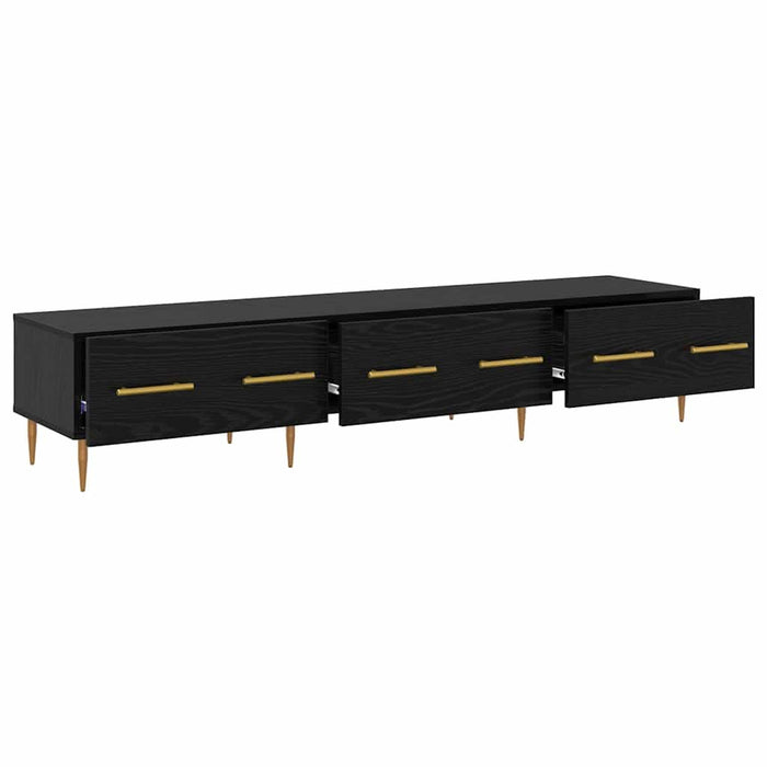 Cabinet TV Stejar Negru 150 x 36 x 30 cm Lemn compozit - WALTI WALTI