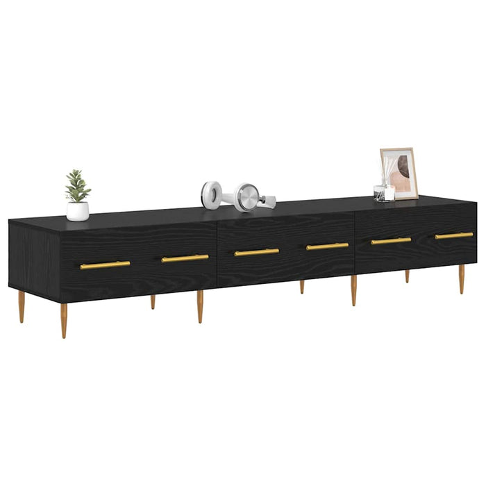 Cabinet TV Stejar Negru 150 x 36 x 30 cm Lemn compozit - WALTI WALTI