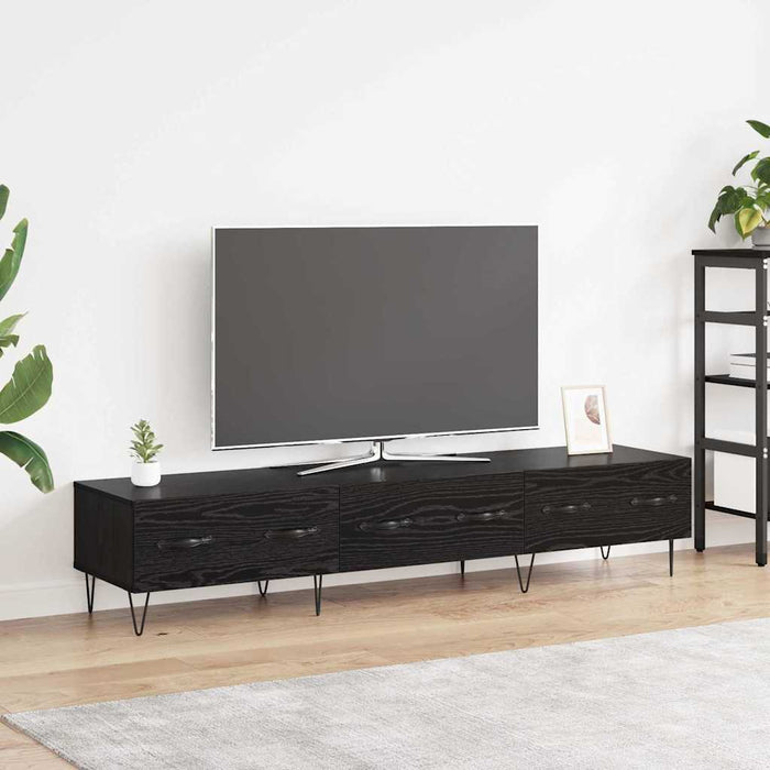 Cabinet TV Stejar negru 150 x 36 x 30 cm Lemn compozit - WALTI WALTI