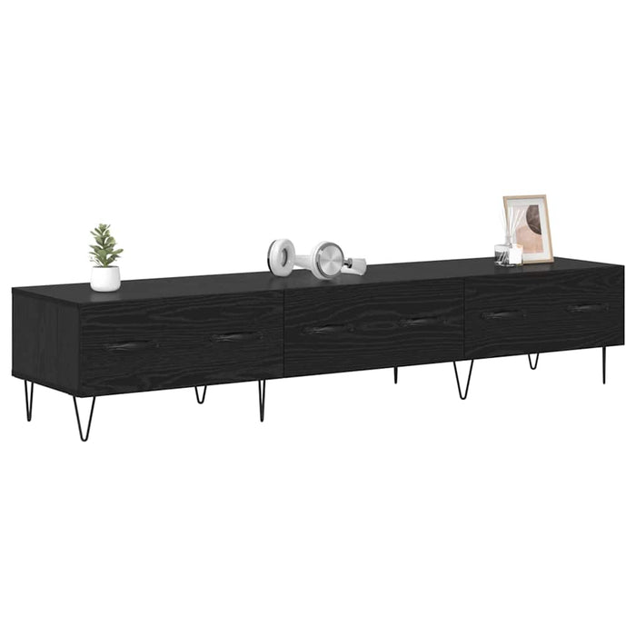 Cabinet TV Stejar negru 150 x 36 x 30 cm Lemn compozit - WALTI WALTI