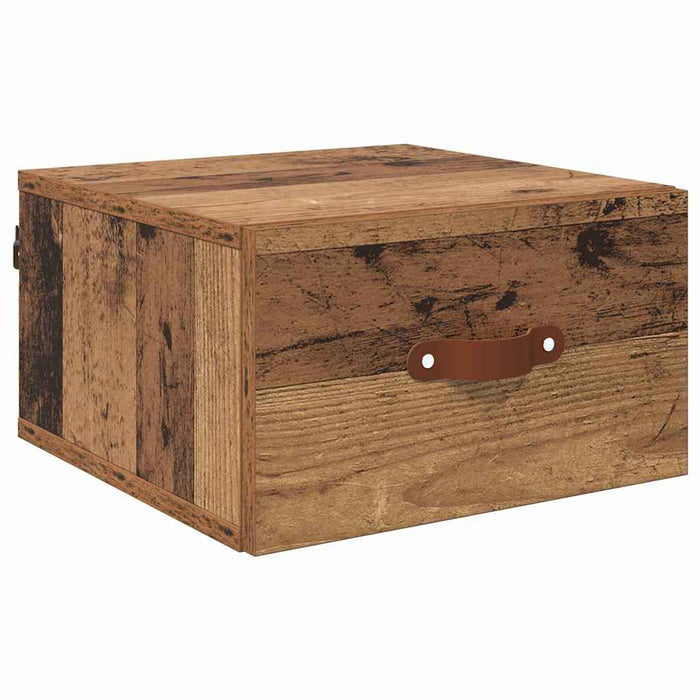 Noptieră suspendată Lemn Vechi 35 x 35 x 20 cm Lemn compozit - WALTI WALTI