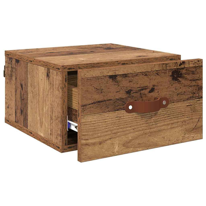 Noptieră suspendată Lemn Vechi 35 x 35 x 20 cm Lemn compozit - WALTI WALTI