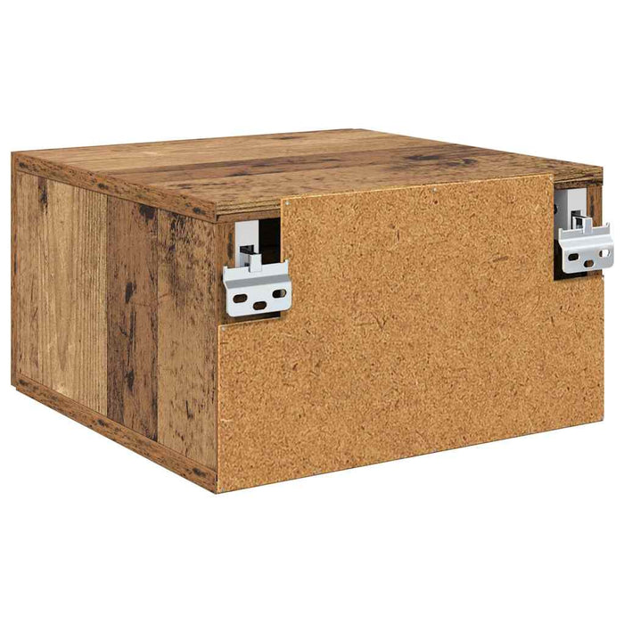 Noptieră suspendată Lemn Vechi 35 x 35 x 20 cm Lemn compozit - WALTI WALTI