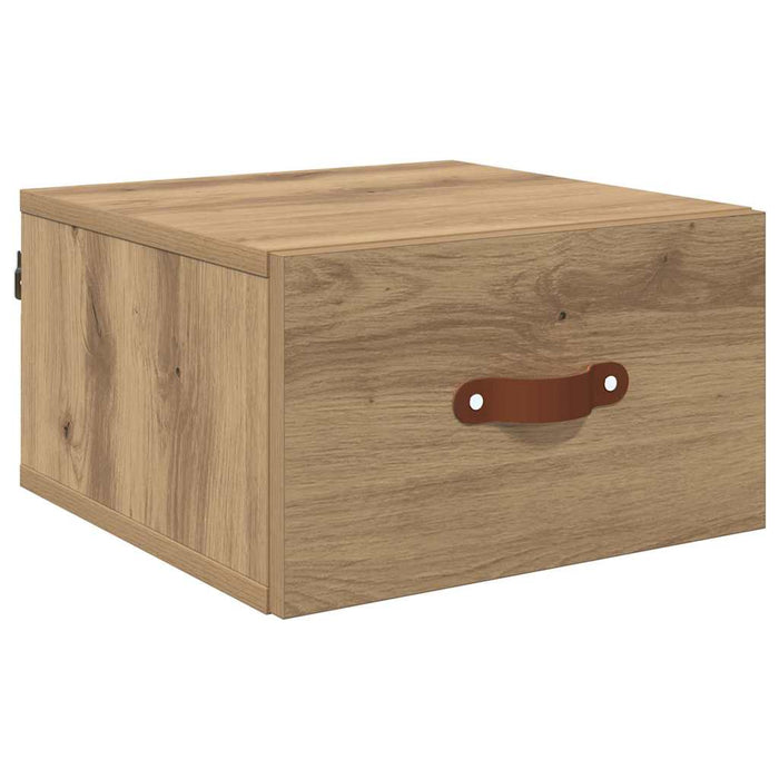 Noptieră suspendată Stejar Artizanal 35 x 35 x 20 cm - WALTI WALTI