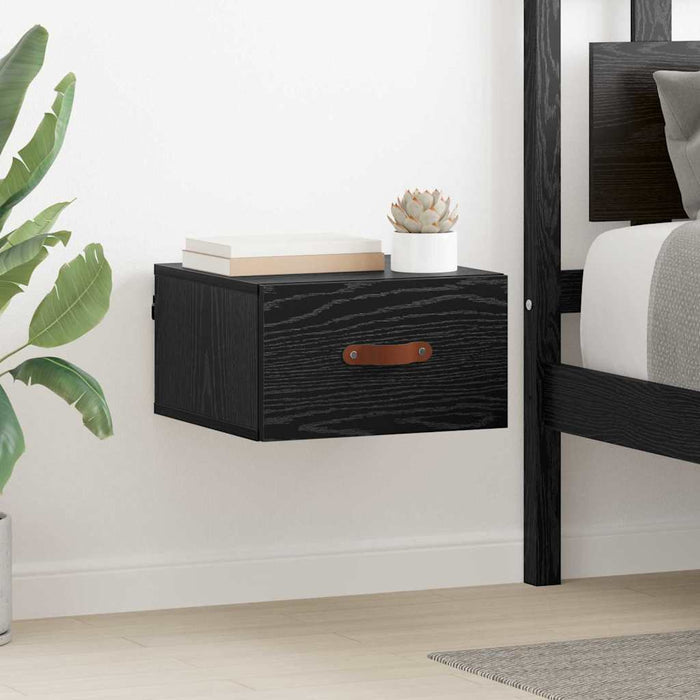 Noptieră suspendată Stejar Negru 35 x 35 x 20 cm Lemn compozit - WALTI WALTI