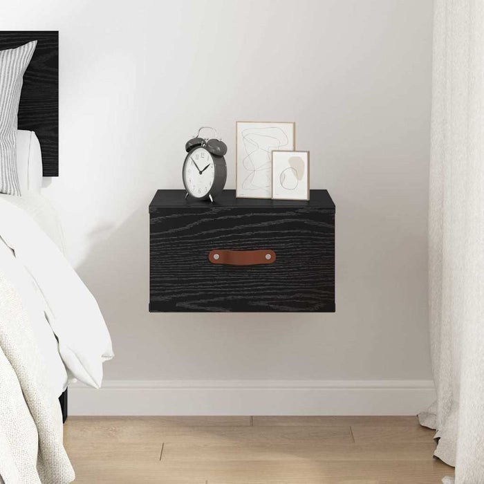 Noptieră suspendată Stejar Negru 35 x 35 x 20 cm Lemn compozit - WALTI WALTI