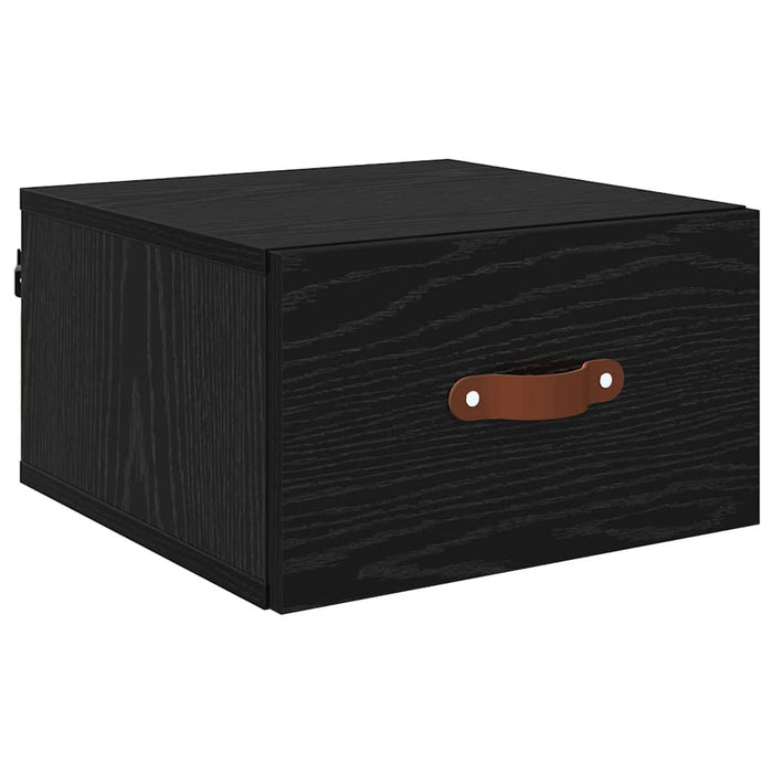 Noptieră suspendată Stejar Negru 35 x 35 x 20 cm Lemn compozit - WALTI WALTI