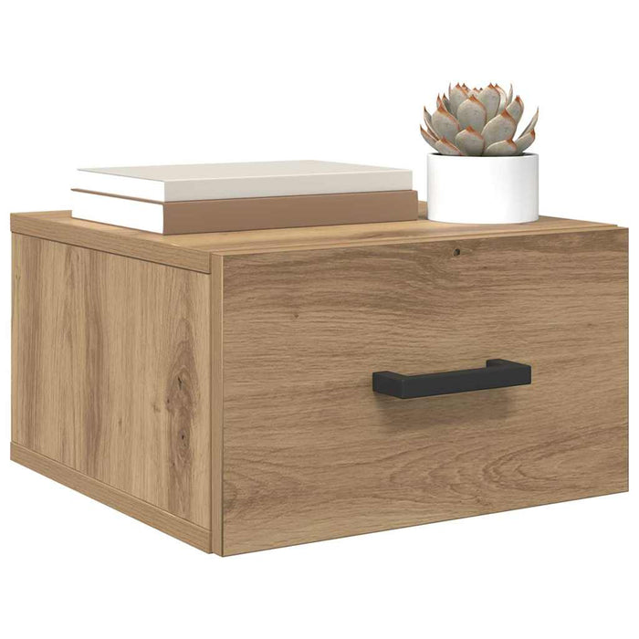 Dulap de noapte stejar artizanal 35 x 35 x 20 cm Lemn compozit - WALTI WALTI