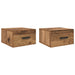 Dulap de noapte 2 pcs Lemn vechi 35 x 35 x 20 cm Lemn compozit - WALTI WALTI