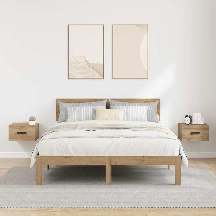 Dulap de noapte 2 pcs stejar artizanal 35 x 35 x 20 cm - WALTI WALTI
