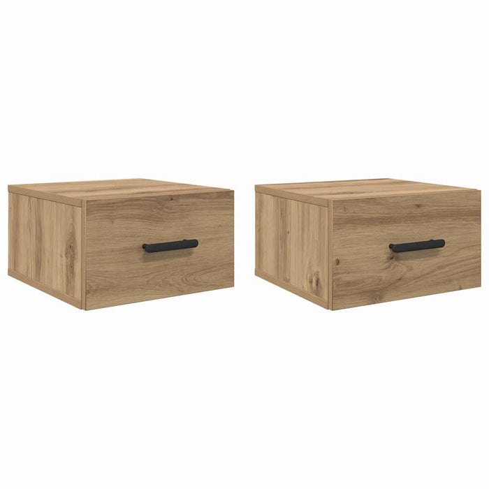 Dulap de noapte 2 pcs stejar artizanal 35 x 35 x 20 cm - WALTI WALTI