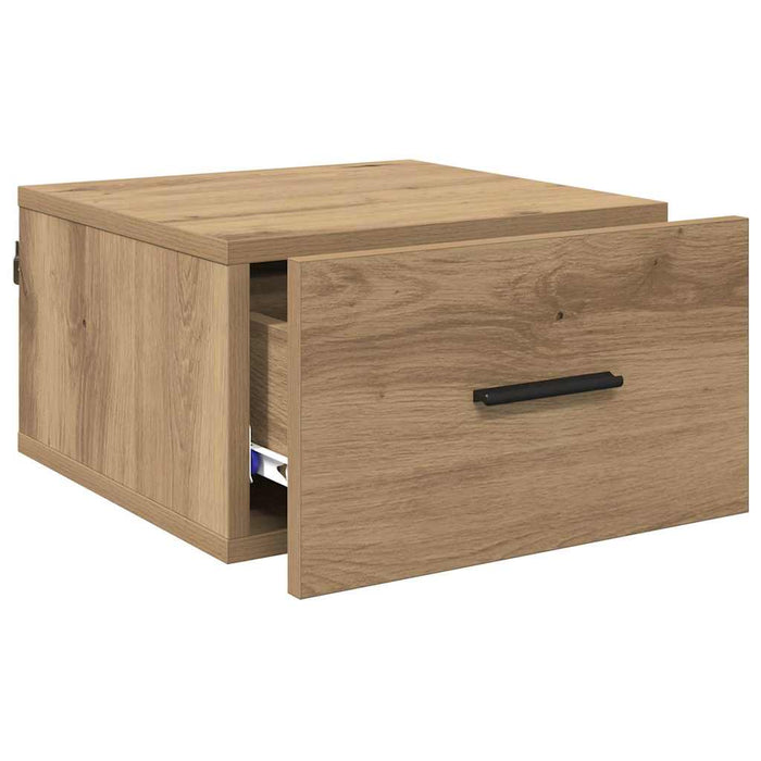 Dulap de noapte stejar artizanal 35 x 35 x 20 cm Lemn compozit - WALTI WALTI