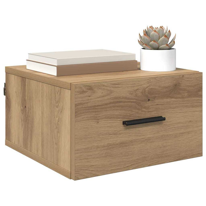 Dulap de noapte stejar artizanal 35 x 35 x 20 cm Lemn compozit - WALTI WALTI