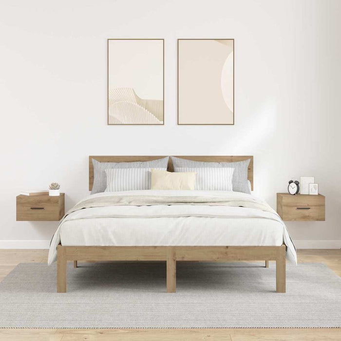 Dulap de noapte 2 pcs stejar artizanal 35 x 35 x 20 cm - WALTI WALTI